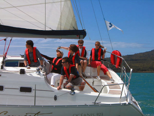 One of the crews sailing with Sailing Away